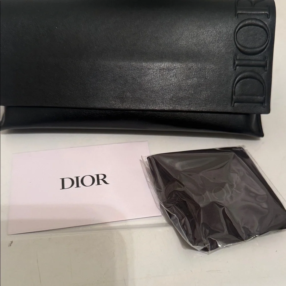 Dior Women’s Rectangular Sunglasses in Burgundy Frame with Dark Lenses - Picture 5 of 5